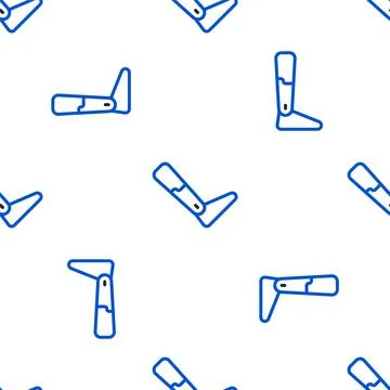 Line Prosthesis leg icon isolated seamless pattern on white background Illustrazione stock