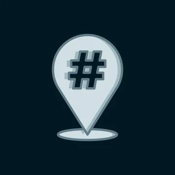 Line Protest icon isolated on black background. Meeting, protester, picket, s Stock Illustration