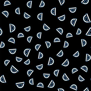 Line Protractor grid for measuring degrees icon isolated seamless pattern on Illustrazione stock