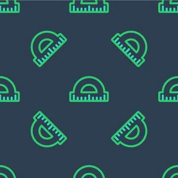 Line Protractor grid for measuring degrees icon isolated seamless pattern on 스톡 일러스트