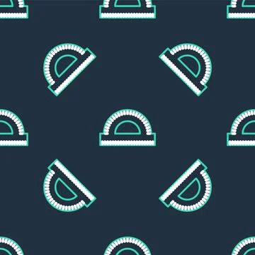 Line Protractor grid for measuring degrees icon isolated seamless pattern on 스톡 일러스트