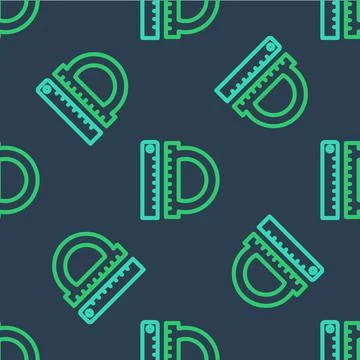 Line Protractor grid for measuring degrees icon isolated seamless pattern on イラスト素材