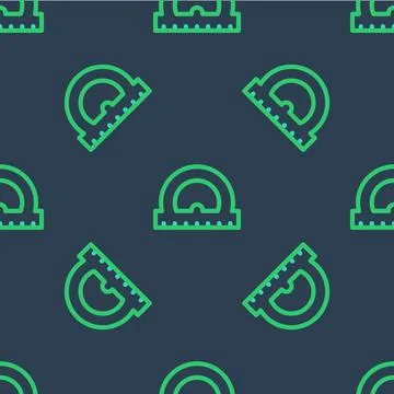 Line Protractor grid for measuring degrees icon isolated seamless pattern o.. Stock Illustration