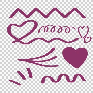 Line purple art Stock Illustration