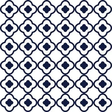 Line quatrefoil tiny seamless vector pattern. 스톡 일러스트