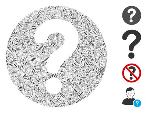 Line Query Icon Vector Mosaic Stock Illustration