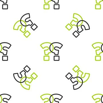 Line Question mark icon isolated seamless pattern on white background. FAQ sign Stock Illustration