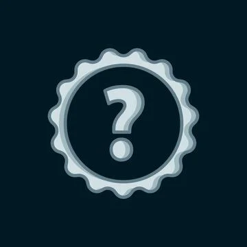 Line Question mark icon isolated on black background. FAQ sign. Copy files,.. Stock Illustration