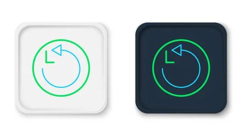 Line Radius icon isolated on white background. Colorful outline concept. Vector Stock Illustration