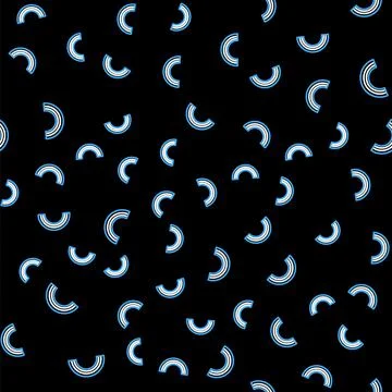 Line Rainbow icon isolated seamless pattern on black background. Vector Stock Illustration