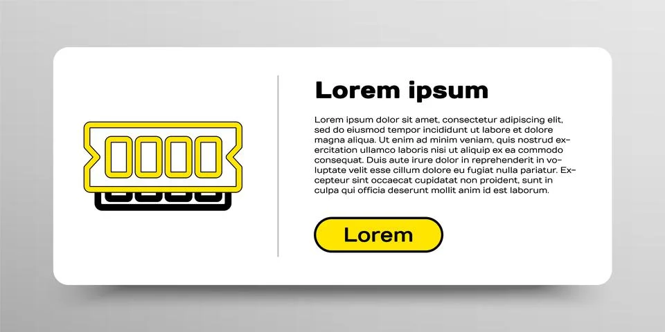 Line RAM, random access memory icon isolated on white background. Colorful Stock Illustration