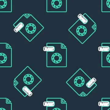 Line RAW file document. Download raw button icon isolated seamless pattern .. 스톡 일러스트