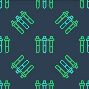 Line Reagent bottle for physics and chemistry icon isolated seamless pattern on Stock Illustration