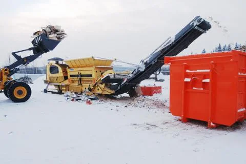 Line for recycling Foto stock