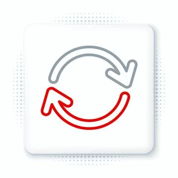 Line Refresh icon isolated on white background. Reload symbol. Rotation arr.. Stock Illustration