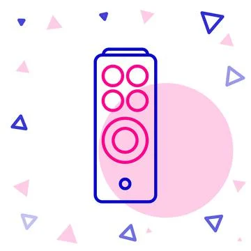 Line Remote control icon isolated on white background. Colorful outline concept Illustrazione stock