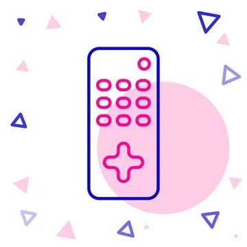 Line Remote control icon isolated on white background. Colorful outline concept Stock Illustration