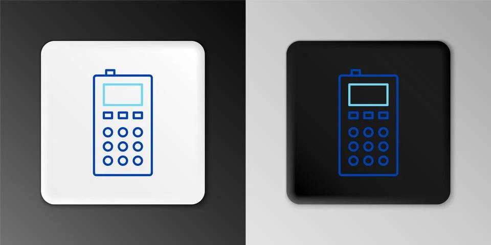 Line Remote control icon isolated on grey background. Colorful outline concept Stock Illustration