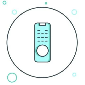 Line Remote control icon isolated on white background. Colorful outline con.. Stock Illustration