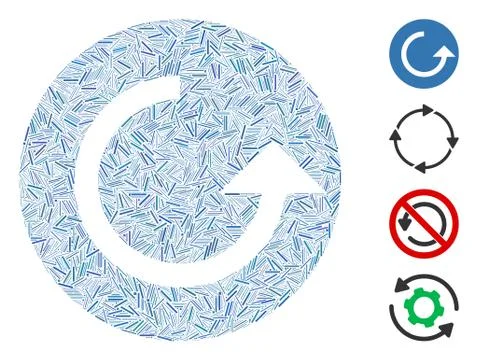 Line Repeat Icon Vector Mosaic 스톡 일러스트