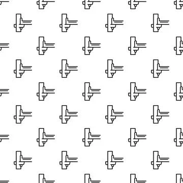 Line repeating three dimensional printer nozzle seamless pattern Stock Illustration