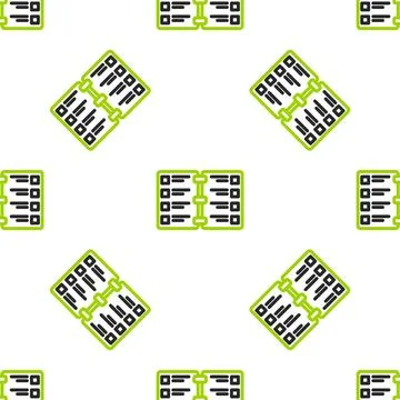 Line Restaurant cafe menu icon isolated seamless pattern on white backgroun.. Stock Illustration