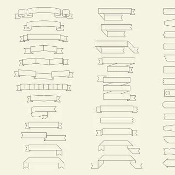 Line ribbons Stock Illustration