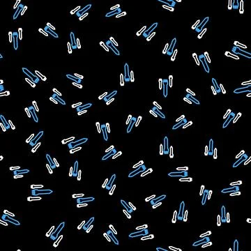 Line Rocket icon isolated seamless pattern on black background. Vector Stock Illustration