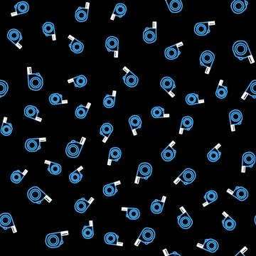 Line Roulette construction icon isolated seamless pattern on black background Stock Illustration