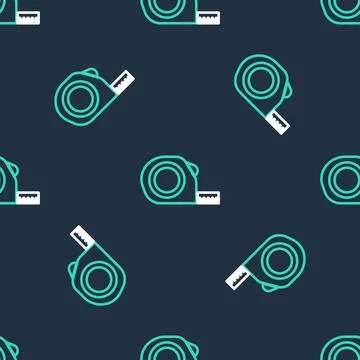 Line Roulette construction icon isolated seamless pattern on black background Stock Illustration