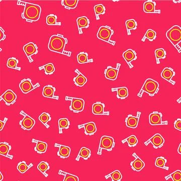 Line Roulette construction icon isolated seamless pattern on red background Stock Illustration
