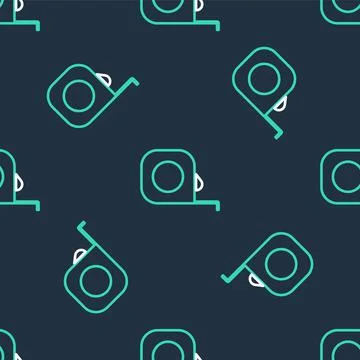 Line Roulette construction icon isolated seamless pattern on black background 스톡 일러스트