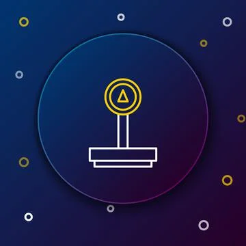 Line Scale icon isolated on blue background. Logistic and delivery. Weight of 스톡 일러스트