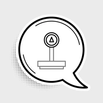 Line Scale icon isolated on grey background. Logistic and delivery. Weight of 스톡 일러스트
