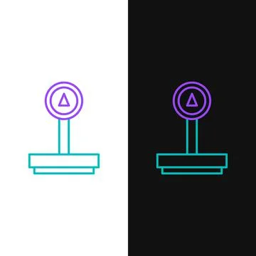 Line Scale icon isolated on white and black background. Logistic and delivery イラスト素材