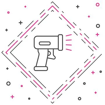 Line Scanner scanning bar code icon isolated on white background. Barcode label Stock-Illustration