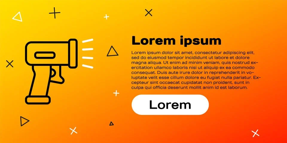 Line Scanner scanning bar code icon isolated on yellow background. Barcode label Stock-Illustration