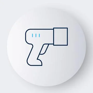 Line Scanner scanning bar code icon isolated on white background. Barcode label Stock Illustration