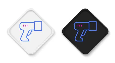 Line Scanner scanning bar code icon isolated on white background. Barcode label Stock-Illustration