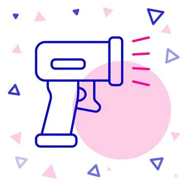 Line Scanner scanning bar code icon isolated on white background. Barcode label Stock-Illustration