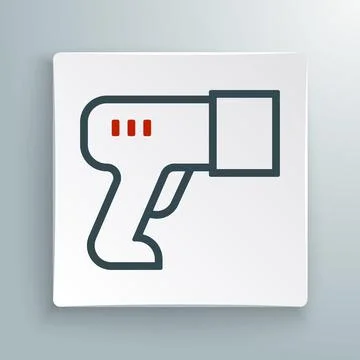 Line Scanner scanning bar code icon isolated on white background. Barcode label Stock-Illustration