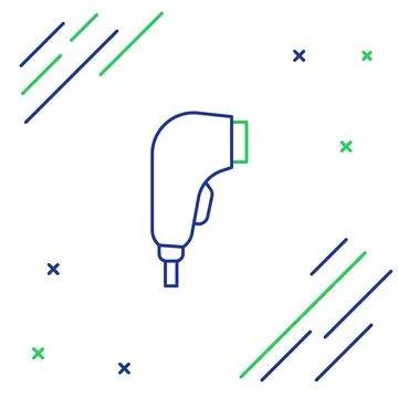 Line Scanner scanning bar code icon isolated on white background. Barcode l.. Stock-Illustration