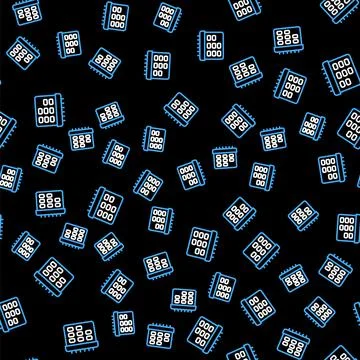 Line School timetable icon isolated seamless pattern on black background. Vector Stock Illustration