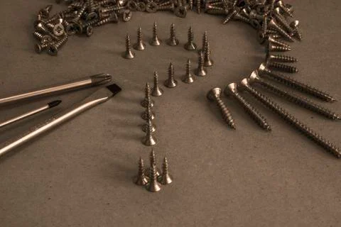 Line of Screw like Question Mark Stock Photos