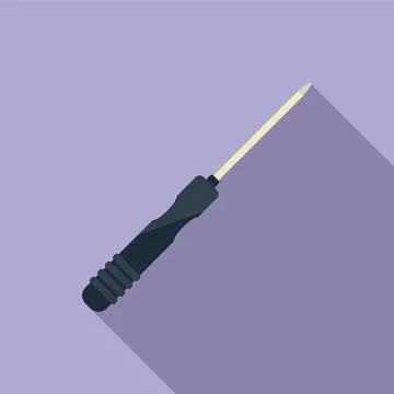 Line screwdriver icon flat . Tablet service 스톡 일러스트