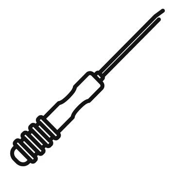 Line screwdriver icon outline vector. Tablet service Stock Illustration