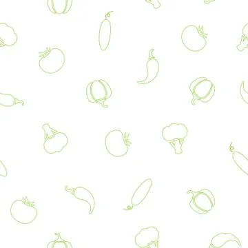Line seamless vegetable background vector design Stock Illustration