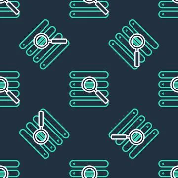 Line Search in a browser window icon isolated seamless pattern on black bac.. イラスト素材