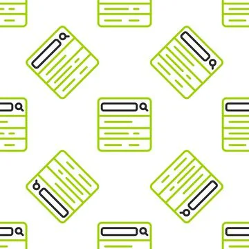 Line Search engine icon isolated seamless pattern on white background. Vector Stock Illustration