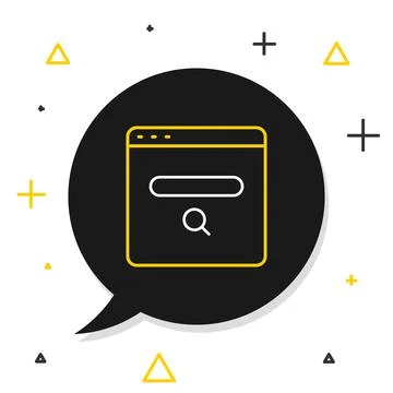 Line Search engine icon isolated on white background. Colorful outline concept 스톡 일러스트